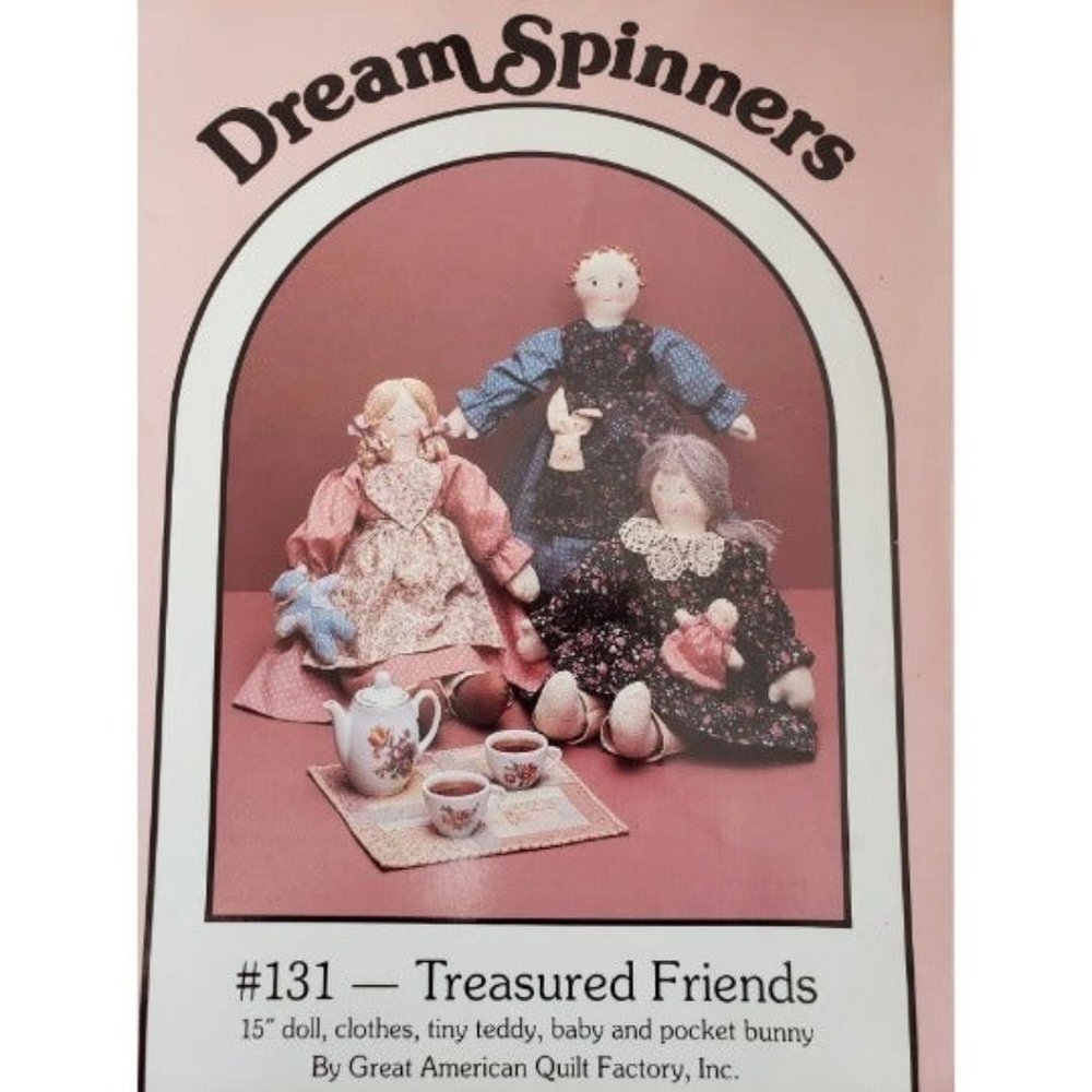 Dream Spinners #131 Treasured Friends Homespun Folk Doll Teddy Pattern